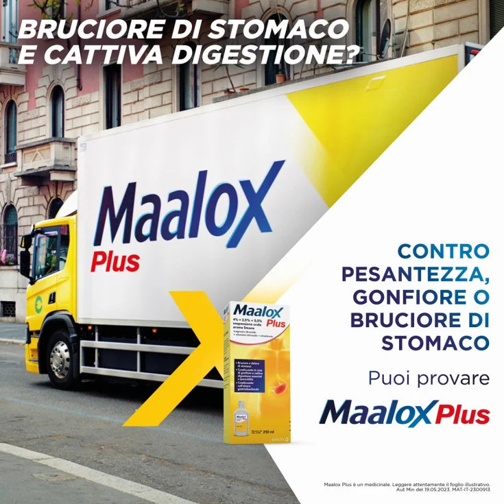 Maalox Plus Sospensione Orale 4+3,5+0,5% 250ml