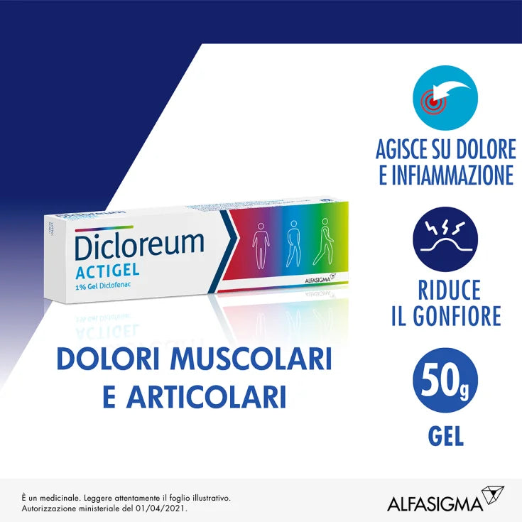 Dicloreum Actigel 50g 1%