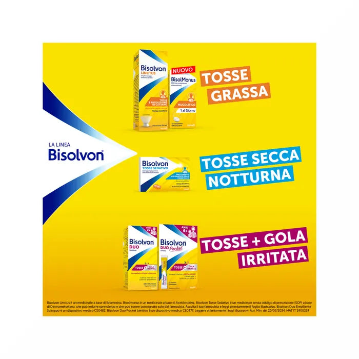 Bisolvon Tosse Sedativo Per Tosse Secca 20 Pastiglie Gommose
