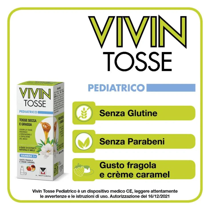 Vivin Tosse Pediatrico Sciroppo Tosse Secca e Grassa 150ml
