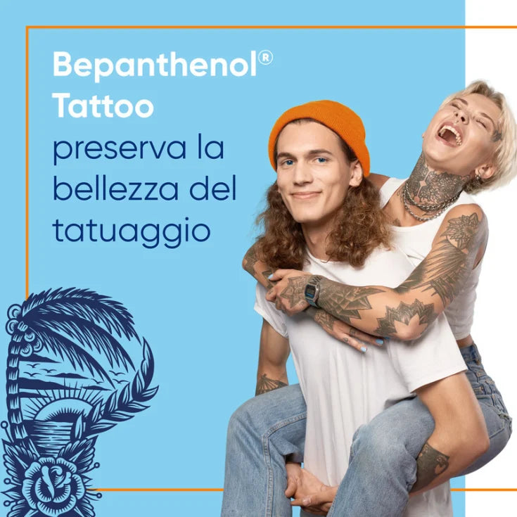 Bepanthenol Tattoo Pasta Trattamento Intensivo, Crema Tatuaggi Corpo con Pantenolo, 100g