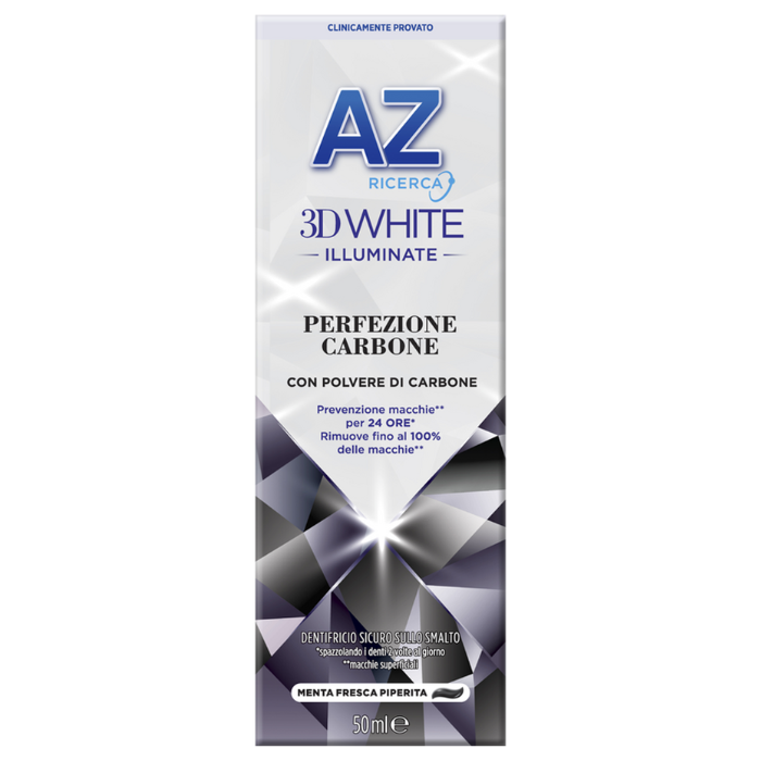 AZ 3D White Dentifricio Illuminate Con Polvere di Carbone 50ml