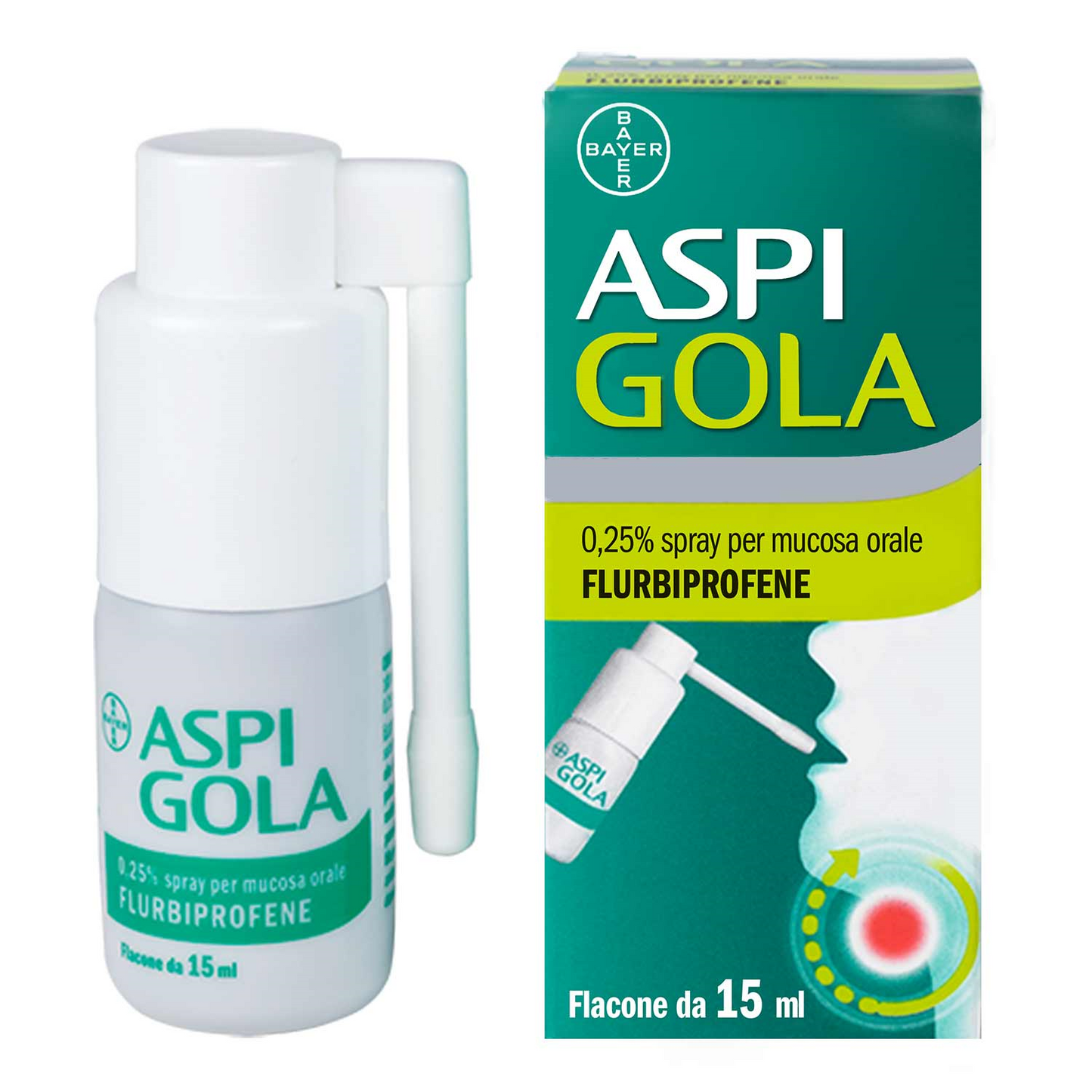 Aspi Gola Spray 15ml 0,25%