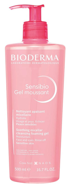 BIODERMA Sensibio Foaming Gel - Detergente Micellare Lenitivo - Flacone da 500 ml
