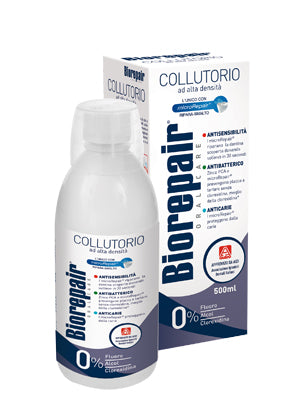 Biorepair, Collutorio Denti Sensibili 3 in 1: Antibatterico, Anticarie, Antisensibilità, 500ml