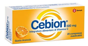 Cebion Vitamina C Integratore Gusto Arancia 20 Compresse Masticabili