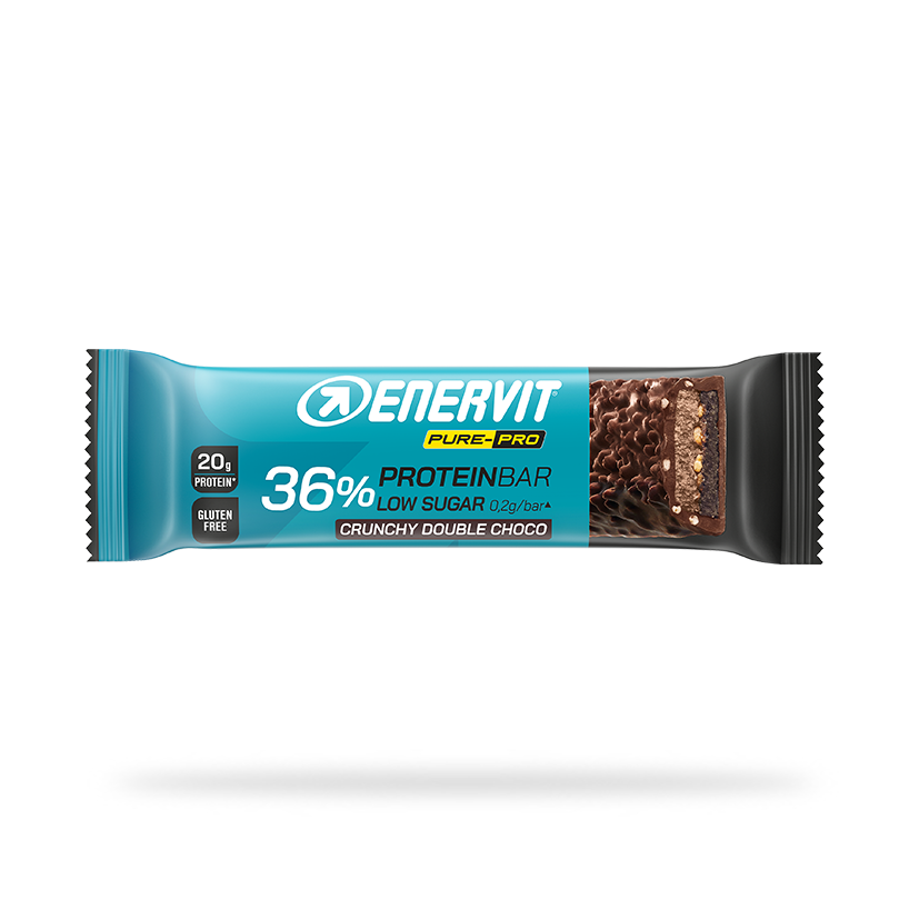 Enervit Pure Pro Baretta Proteica Low Sugar Crunchy Double Choco, 55g