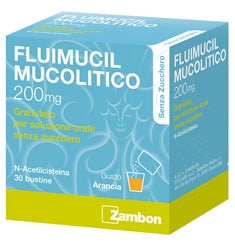 Fluimucil Mucolitico 30 bustine 200mg Senza Zucchero