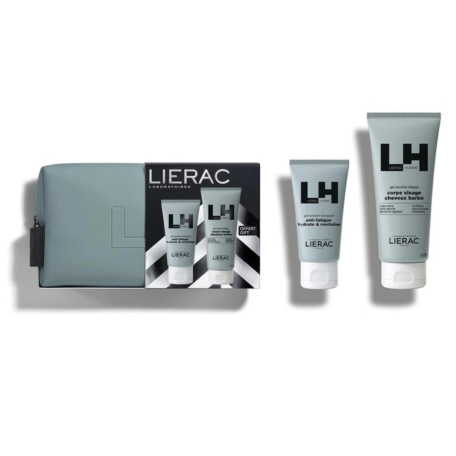 Lierac Cofanetto Natale Barba Uomo, Balsamo Dopo Barba Idratanta 75ml + Omaggio Schiuma da Barba 150ml + Trousse