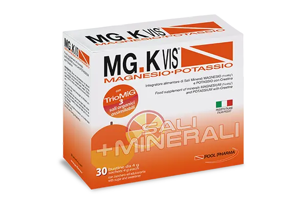mgk vis magnesio potassio 30 bustine orange