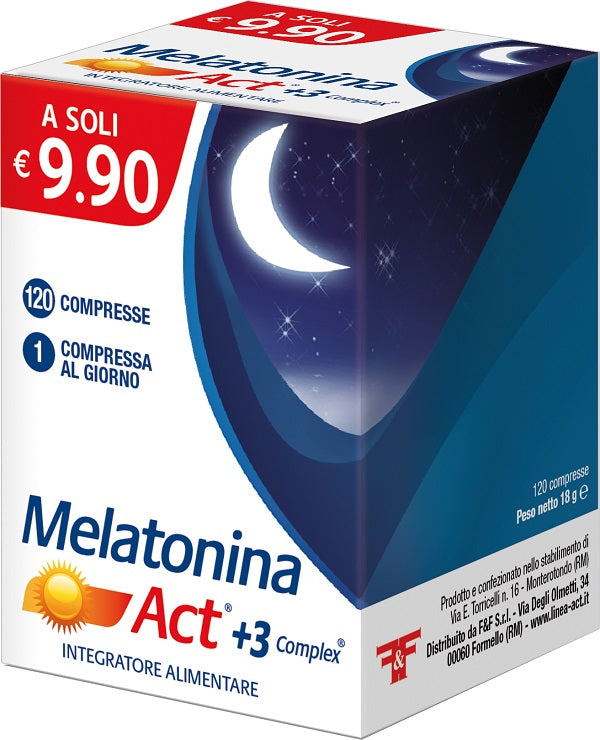Melatonina Act +3complex 120 Compresse