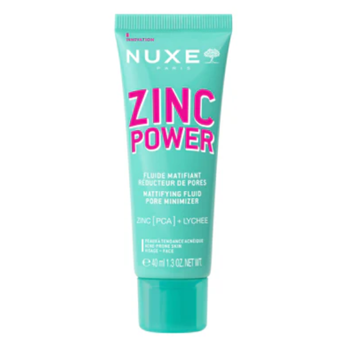 Nuxe Zinc Power Fluido Opacizzante Riduttore di pori e Idratante, 40ml