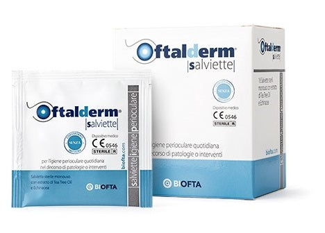 Oftalderm Salviette Oculari, Sterili e Senza Profumo, 16pz
