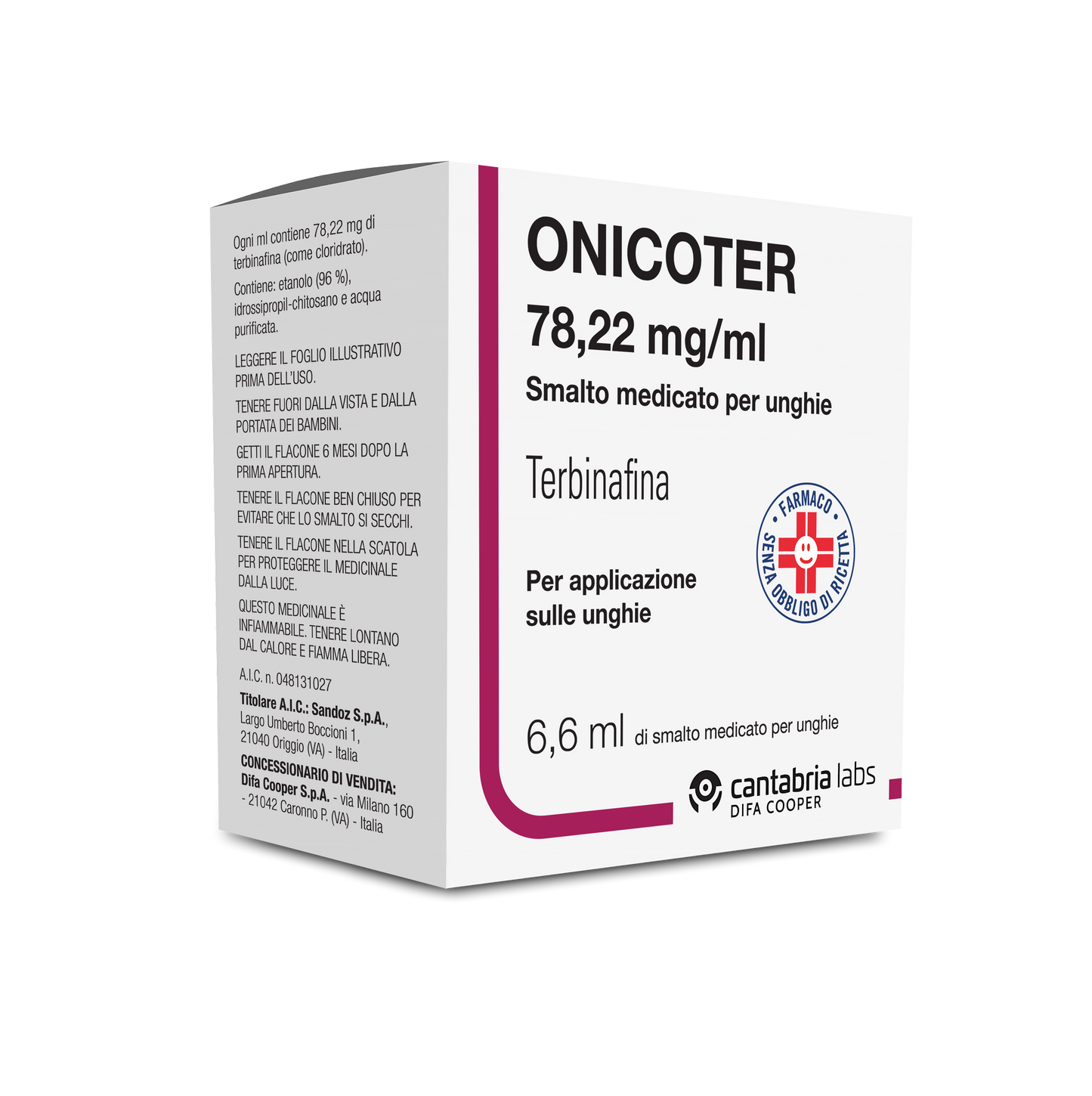 Onicoter Smalto Medicato per Unghie 6,6ml
