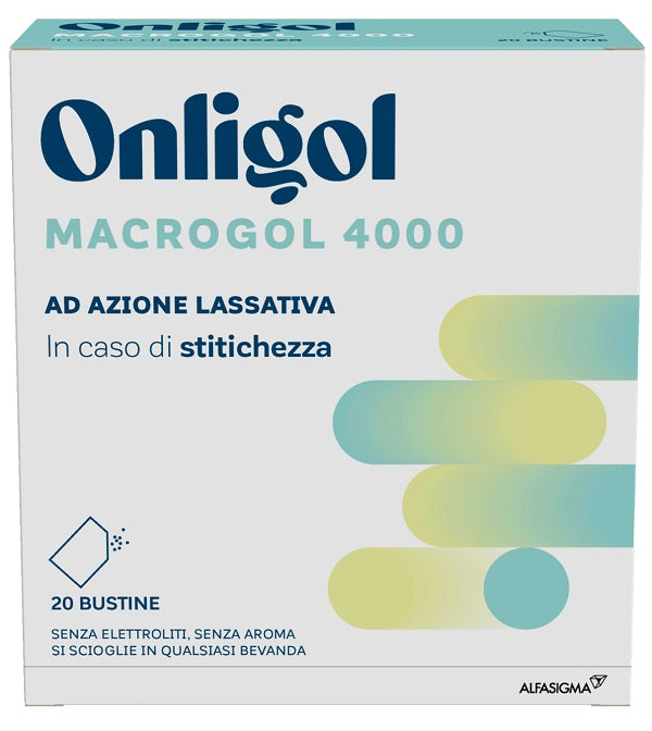 Onligol Macrogol 4000, Azione Lassativa In Caso Di Stitichezza, 20 Bustine