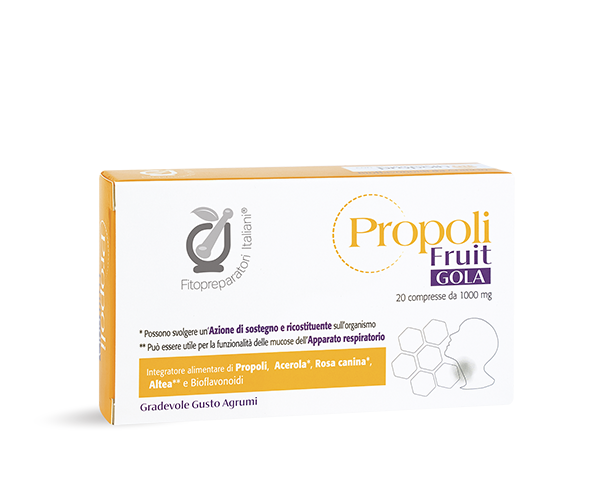 Propoli Fruit Gola 20 Compresse, Fitopreparatori Italiani