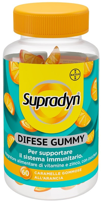 Supradyn Difese Gummy 60 Caramelle Gommose All'arancia, Per supportare il sistema Immunitario
