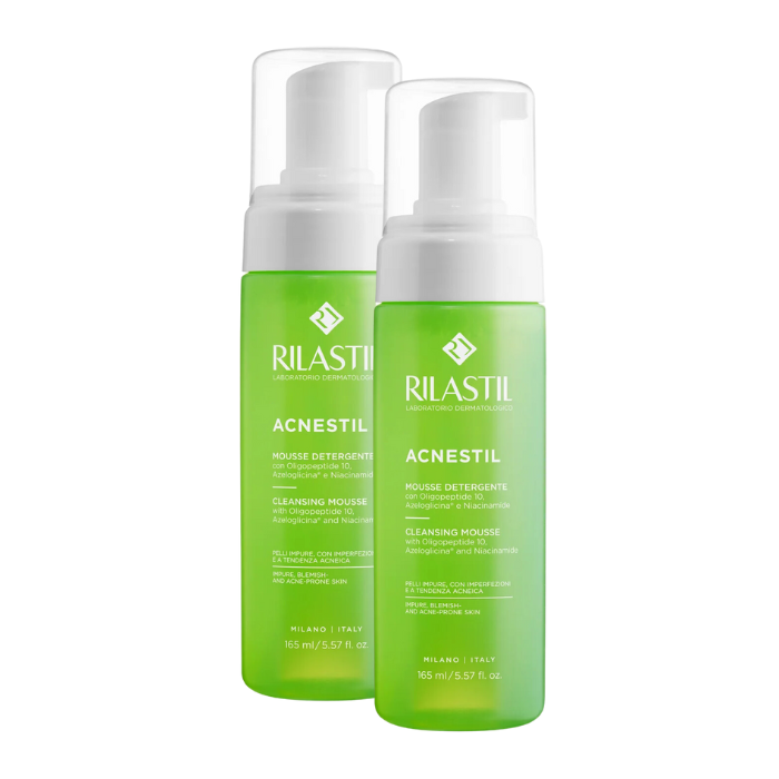 Rilastil Acnestil Mousse Detergente Pelli Impure Bipack 2 X 165ml