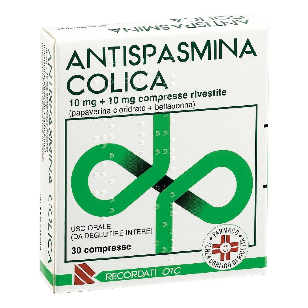 Antispasmina Colica Forte 10 + 10 mg 30 Compresse