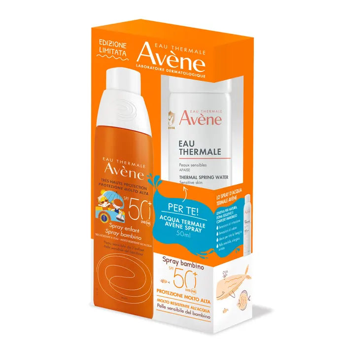 avene spray solare bambini spf50 con omaggio acqua termale 50ml