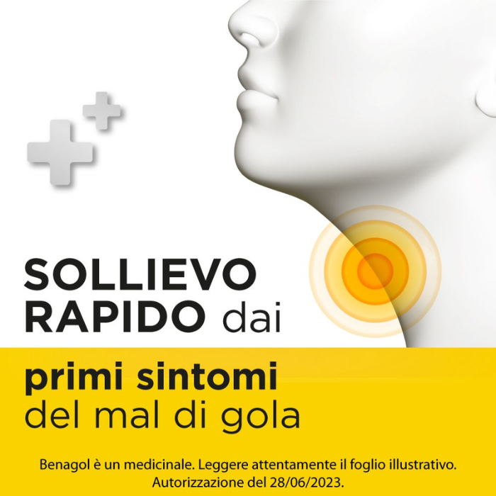 Benagol Miele Limone 24 Pastiglie Per il Mal di Gola, Azione Emolliente e Lenitiva