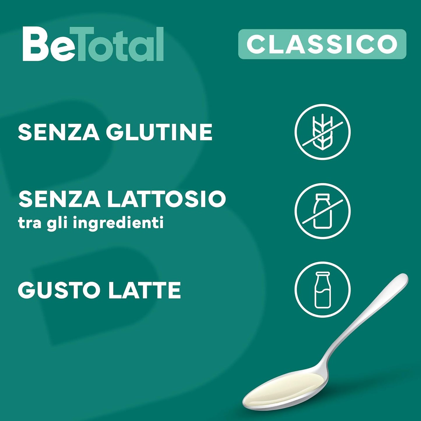 BeTotal Classico a Base di Vitamina B, Riattiva l’Energia, Riduce la Stanchezza, Supporta il Sistema Immunitario, Bambini 3+ e Adulti, Gusto Latte, 200ml