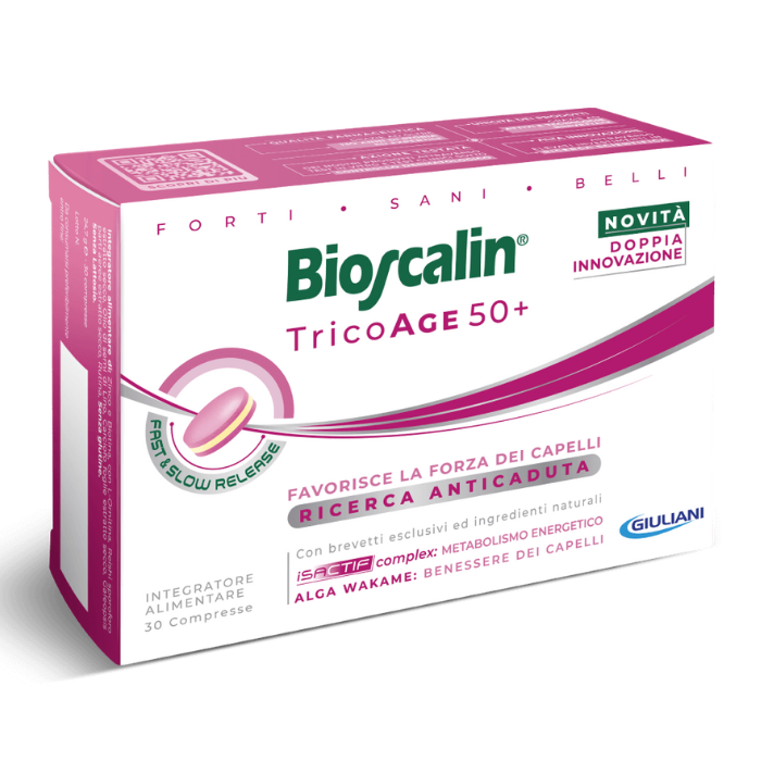 Bioscalin Tricoage 50+ 30 Compresse Integratore Per Capelli DeboliBioscalin Tricoage 50+ 30 Compresse Integratore Per Capelli Deboli