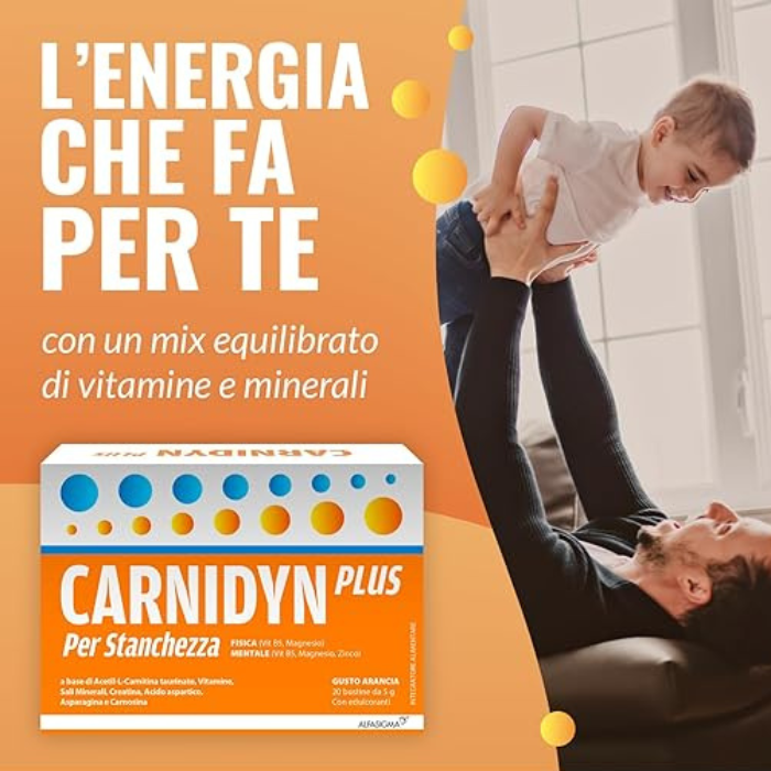 Carnidyn Plus Stanchezza Fisica Mentale 20 Bustine
