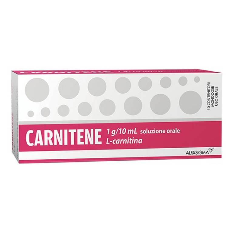 Carnitene l-carnitina soluzione orale 1g/10ml 10 flaconcini