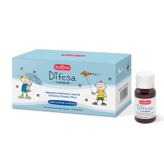Buona Difesa Flaconcini, Integratore a base di Echinacea, Propoli e Zinco, 14 Flaconcini