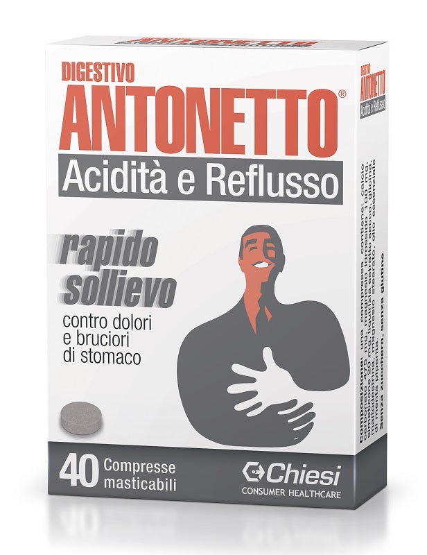 Digestivo Antonetto Acidità e Reflusso 40 Compresse