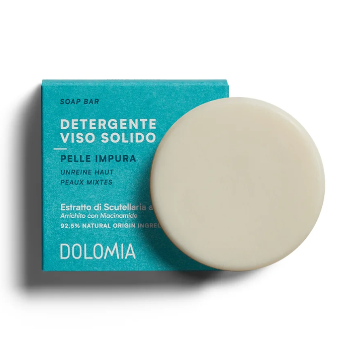 Dolomia Detergente Viso Solido Per Pelle Impura Linfa Detox 60g