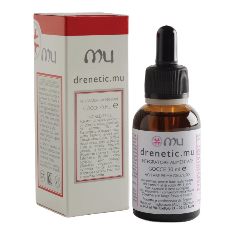 Drenetic mu Gocce 30 ml - Integratore drenante e detossinante per l'organismo