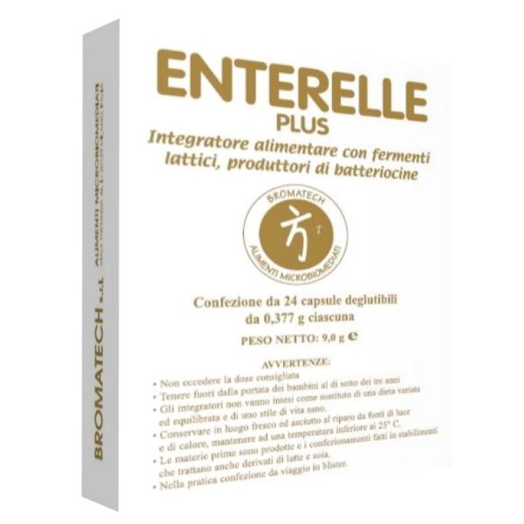 Enterelle Plus, Integratore Alimentare di Fermenti Lattici, 24 Capsule