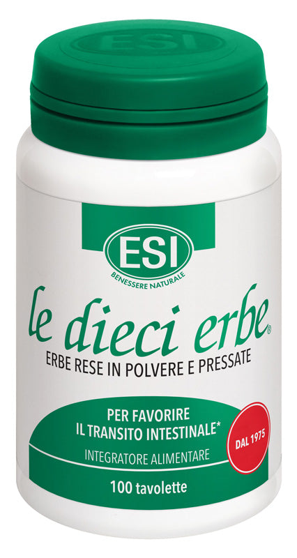 Esi Le Dieci Erbe, Lassativo Naturale Contro Stitichezza, Regola il Transito Intestinale, 100 Tavolette