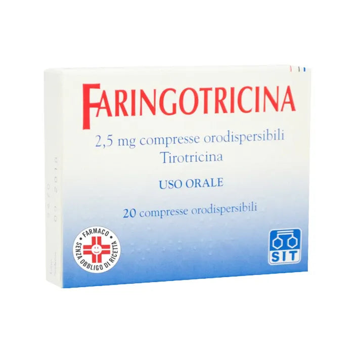 Faringotricina 20 Compresse Orosolubili 2,5mg