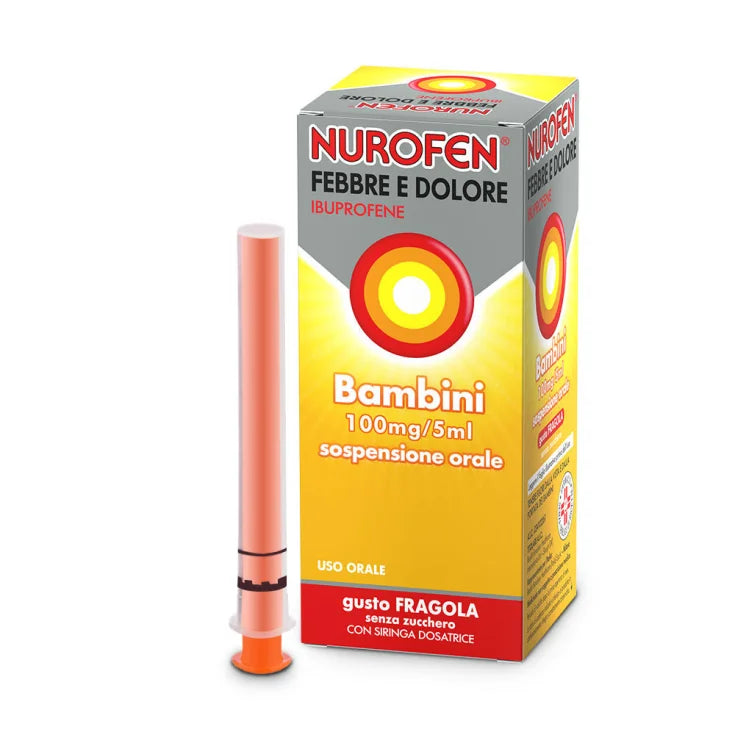 Nurofen Febbre E Dolore Bambini 100mg/5ml Gusto Fragola 150ml