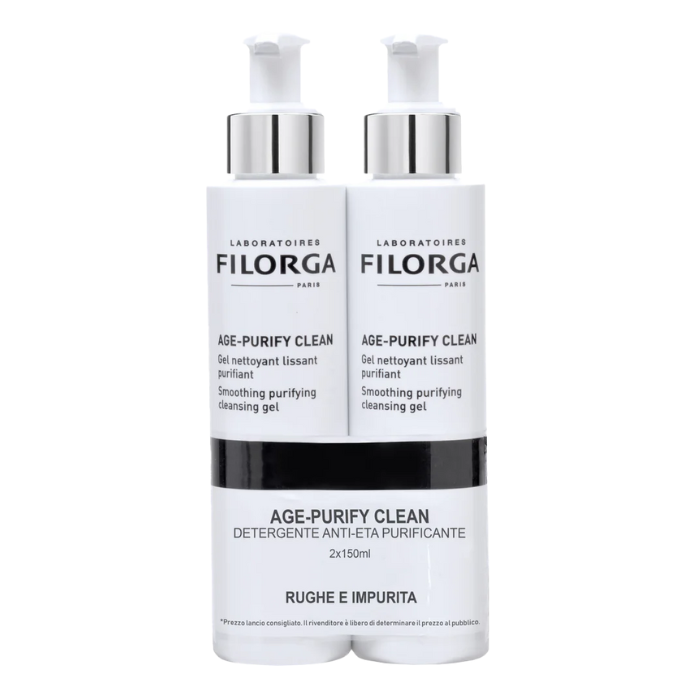 Filorga Age Cleanser, Detergente Anti-età Purificante, 2x150ml