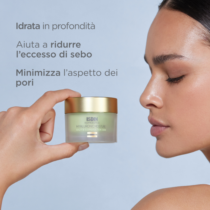 Isdin Hyaluronic Moisture Crema Viso Idratante Pelle Normale e Grassa 50g