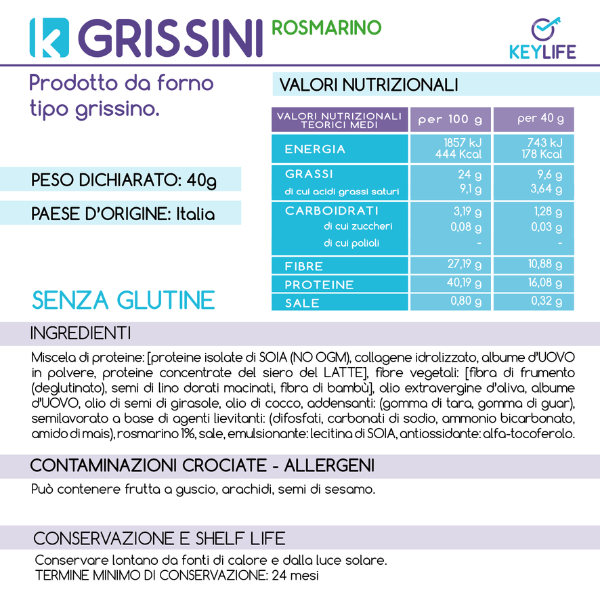 Keylife Grissini 40g