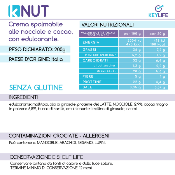 Keylife Knut Crema Spalmabile 200g
