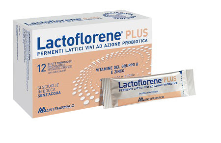 Lactoflorene Plus - A base di Fermenti Lattici con Zinco e Vitamina B per l’Equilibrio della Flora Intestinale 12 Bustine
