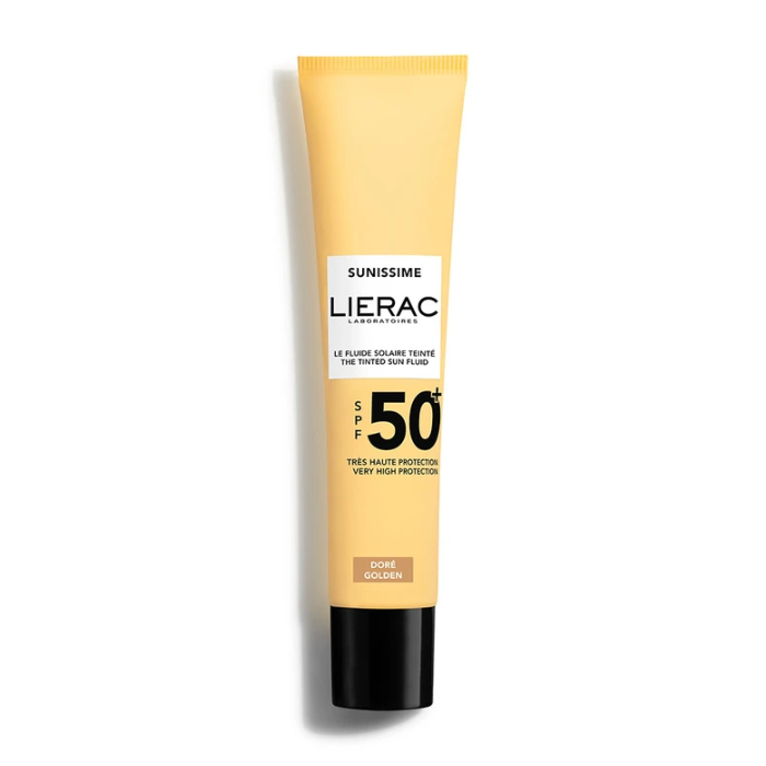 Lierac Sunissime Fluido Solare Colorato Viso Spf50+ Dorato, 40ml