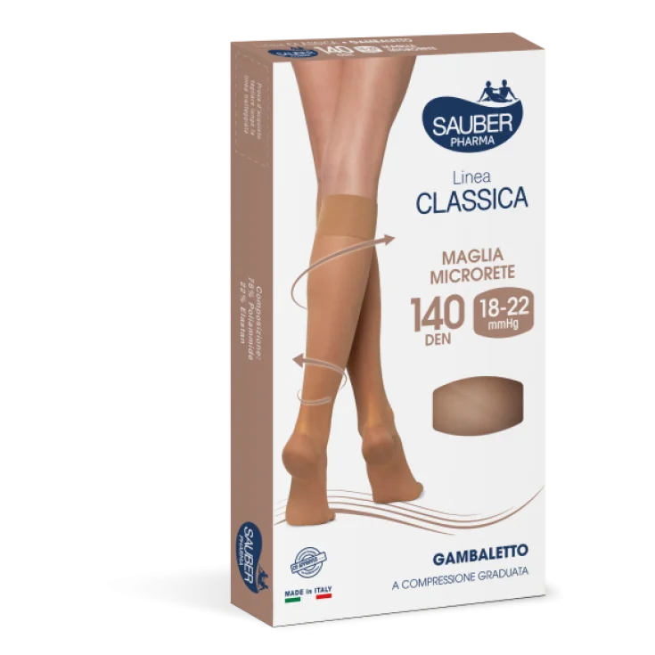 Sauber Classico Gambaletto 140 Den Misura 2 – Colore Neutro