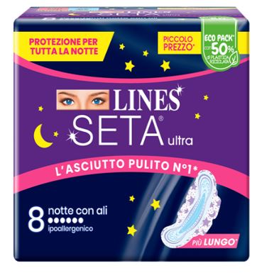 Lines Seta Ultra Notte 8 Assorbenti