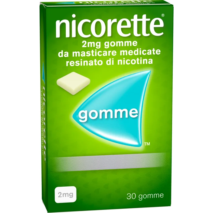 Nicorette 30 Gomme Masticabili 2mg Per Smettere Di Fumare Aroma Menta