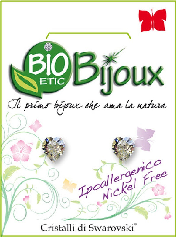 Orecchino Cuore 5mm Crystal