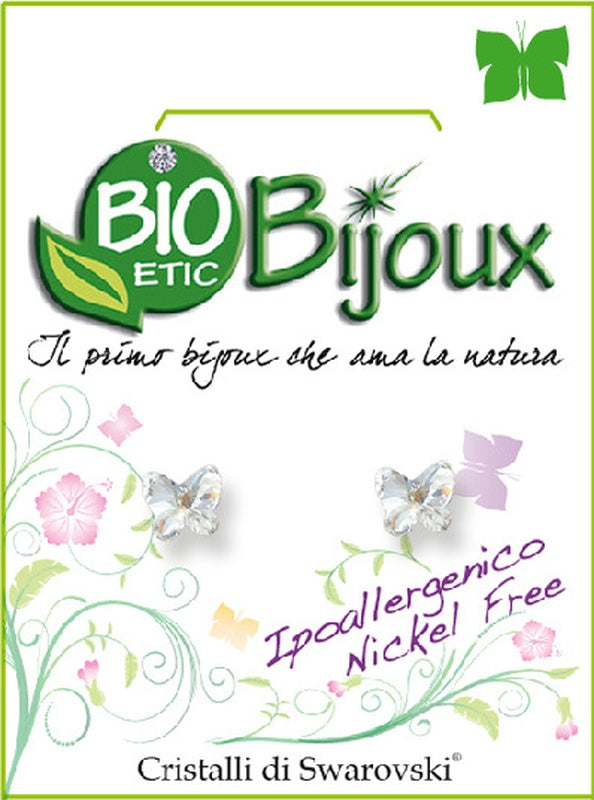 Orecchino Farfalla 5mm Crystal