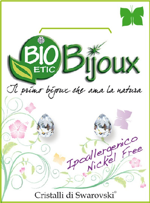 Orecchino Goccia 6mm Crystal