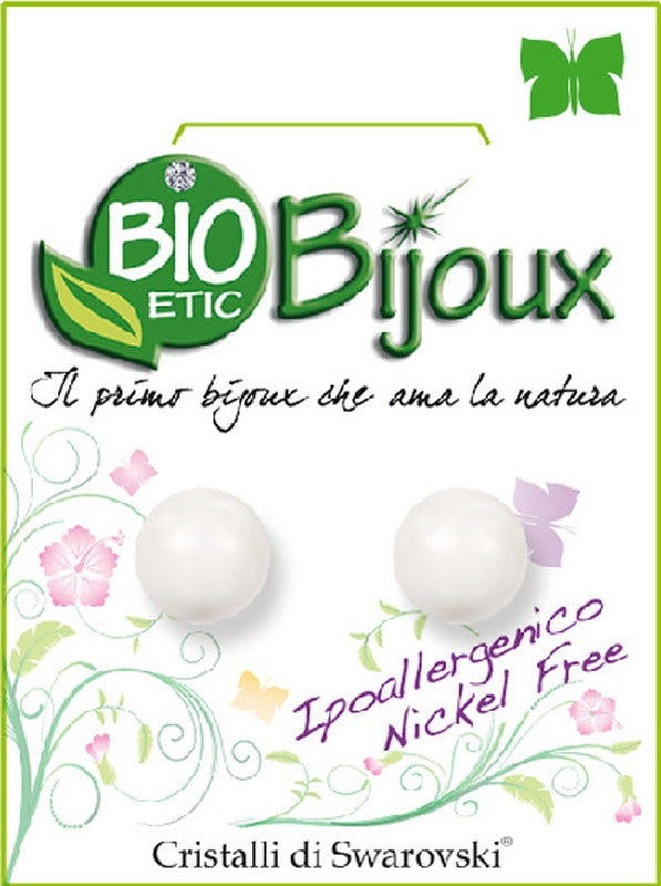 Orecchino Perla 8mm White